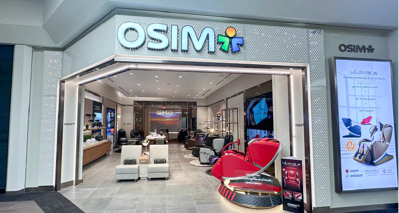OSIM massage chair Showroom store location in Los Angeles, Brea, Irvine, Chino, California to try a wide selections of human touch massage chairs and more