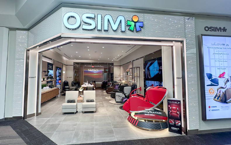 OSIM Massage Chair Brea Mall store location in Irvine Los Angeles California USA